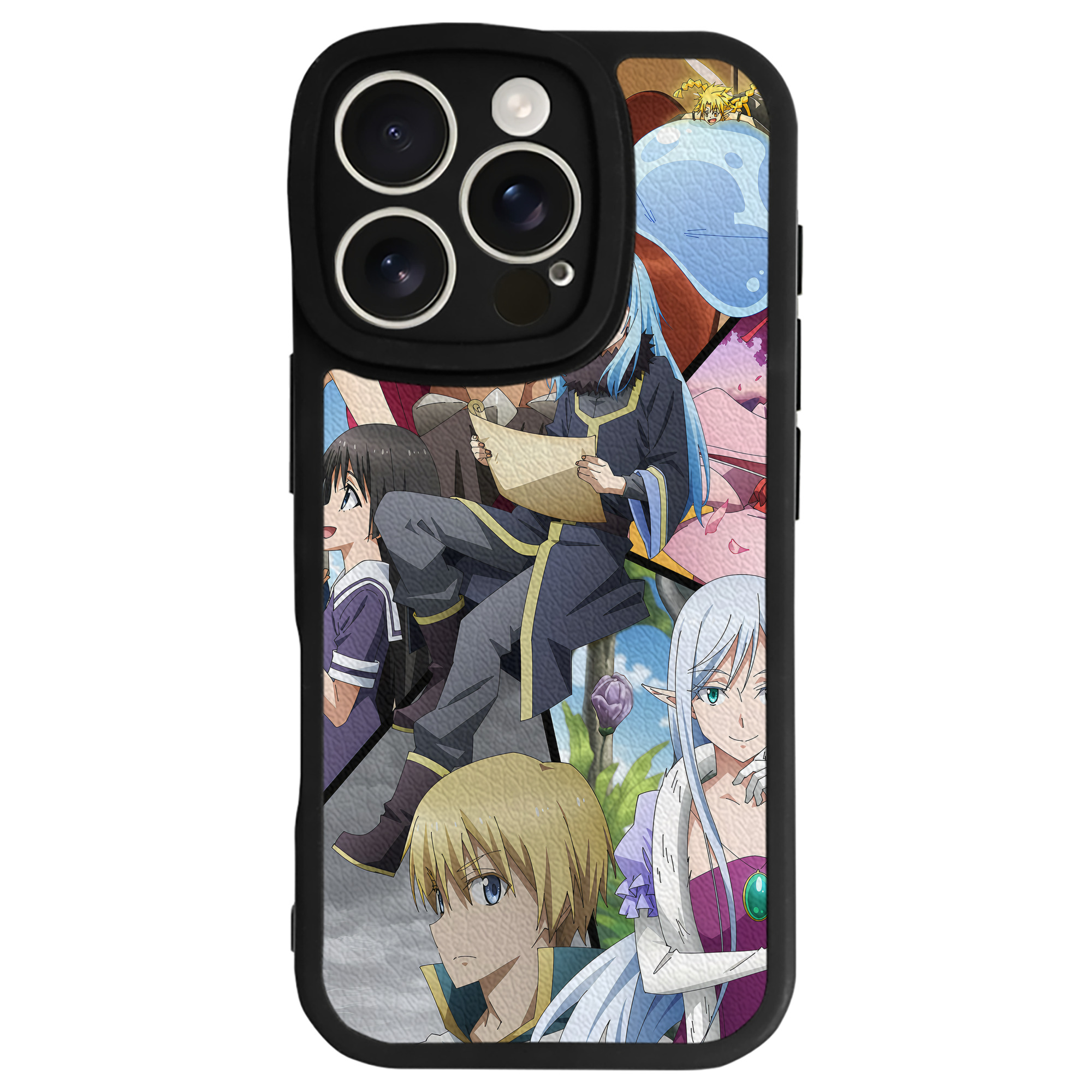 （画像用） 転スラ Regarding Reincarnated to Slime 【iPhone 16シリーズ対応】シリコンスマホケース（レザー調） 材質：シリコン